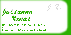 julianna nanai business card